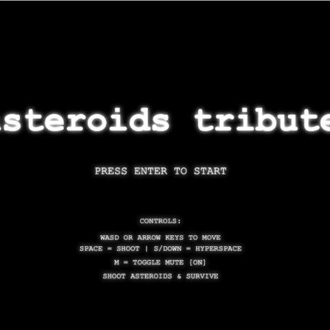 Asteroids Tribute live gameplay preview