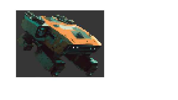 Hover armored pixel art rescue craft